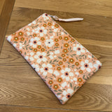 Large notions pouch - Coral floral