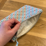 Large notions pouch handmade with Liberty fabric - Wallpaper floral