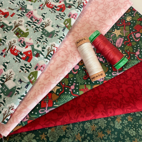 Liberty Festive Greeting Quilters cotton Fat quarter pack