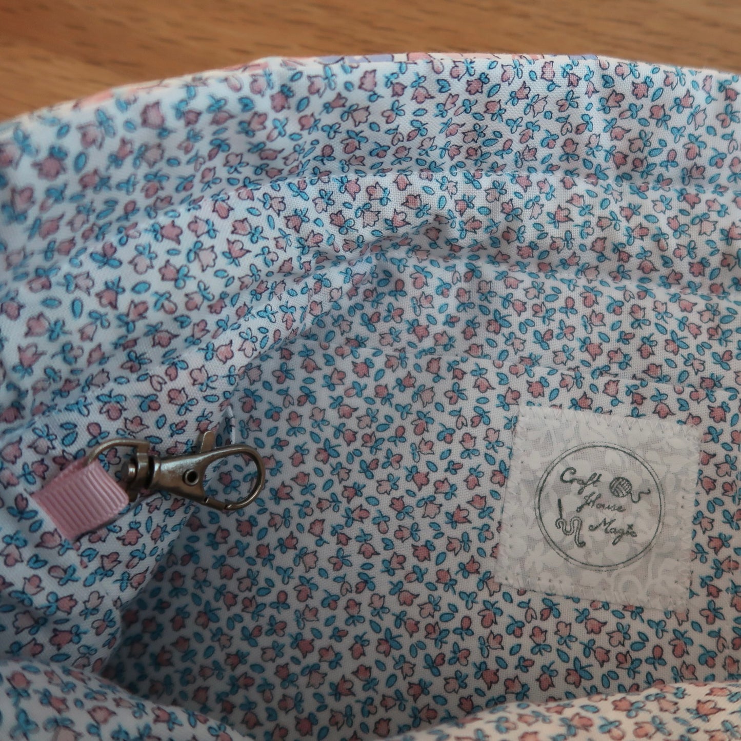 Handmade project bag made with Liberty fabrics - Floral Joy (READY TO SHIP)