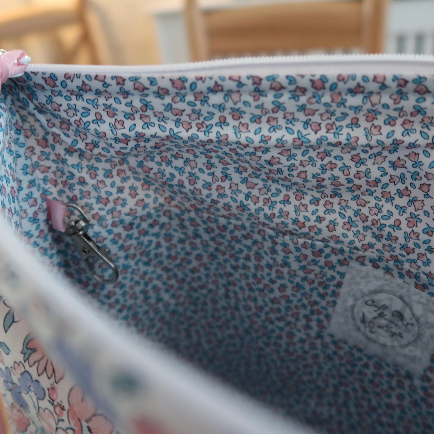 Handmade project bag made with Liberty fabrics - Floral Joy (READY TO SHIP)
