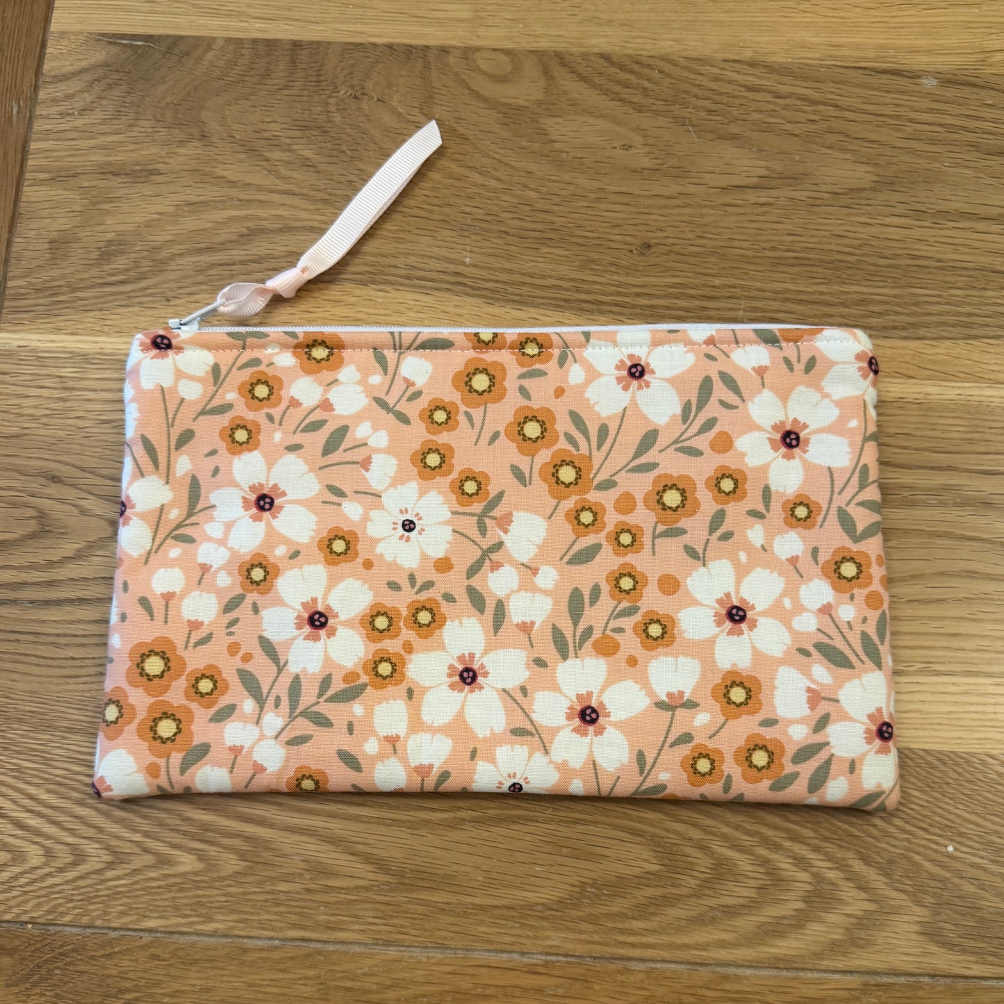 Large notions pouch - Coral floral