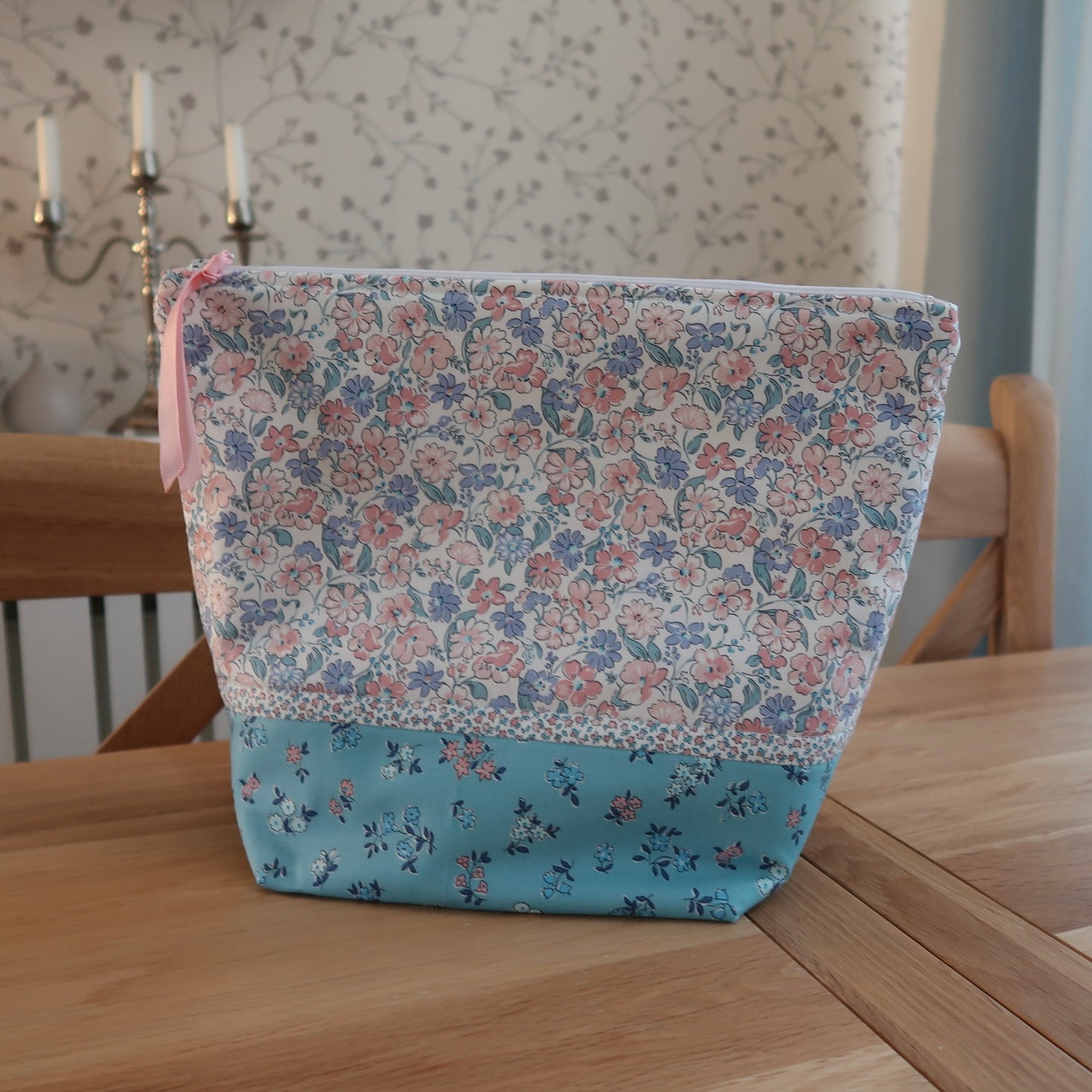 Handmade project bag made with Liberty fabrics - Floral Joy (READY TO SHIP)