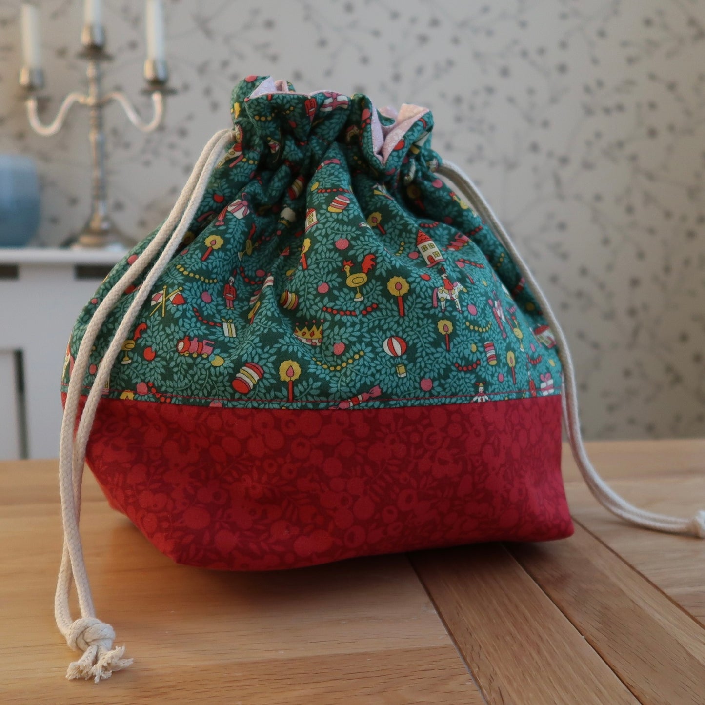 Handmade project bag made with Liberty fabrics - Toy Tree