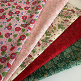 Liberty Pink Postcard from Paradise Quilters cotton Fat quarter pack