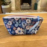 Notions pouch handmade with Liberty fabric - Blue floral