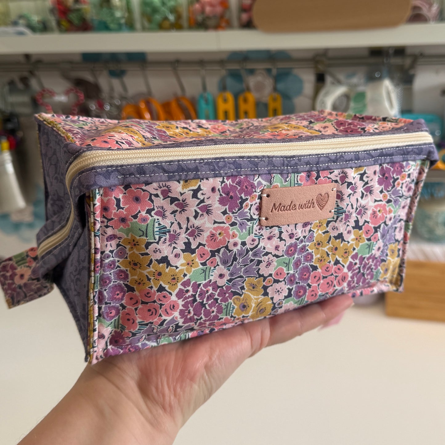 Flat bottom box bag making kit - choose your fabric