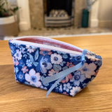Notions pouch handmade with Liberty fabric - Blue floral