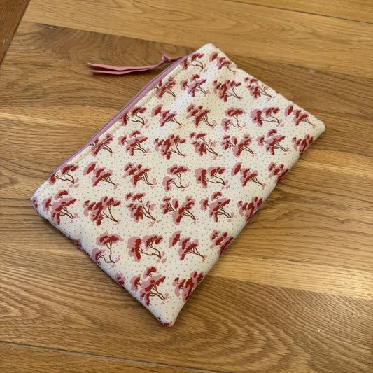 Large notions pouch handmade with Liberty fabric - Tree print