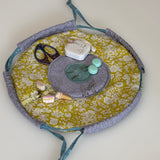 Flat lay Circle Notions Pouch Making Kit