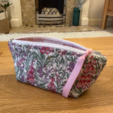 Notions pouch handmade with Liberty fabric - Foxglove