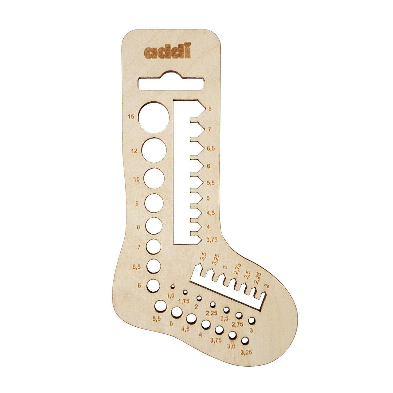 Addi Wooden needle Gauge Set
