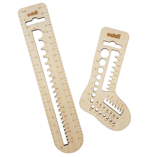 Addi Wooden needle Gauge Set
