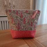 Handmade project bag made with Liberty fabrics - Mull Foxgloves