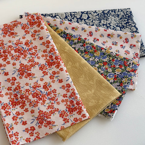Liberty Floral Nostalgia Quilters Autumn Colours cotton Fat quarter pack