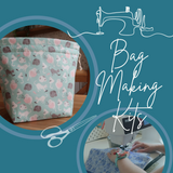 Bag Making Kit - Kitten and Yarn print fabric