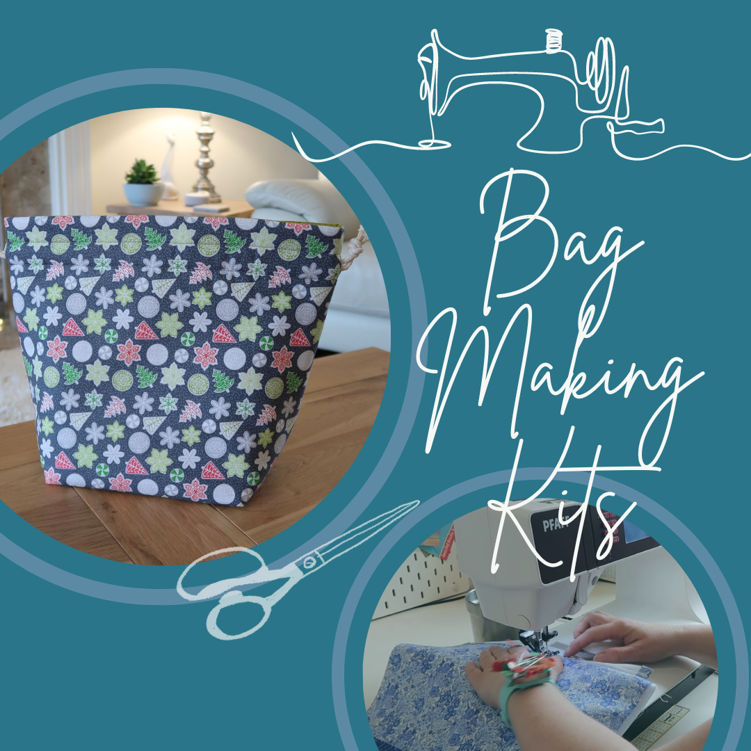 Bag Making Kit - Christmas Biscuit print fabric