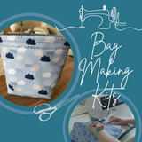 Bag Making Kit - Cloud print fabric