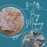 Bag Making Kit - Coral Floral print fabric