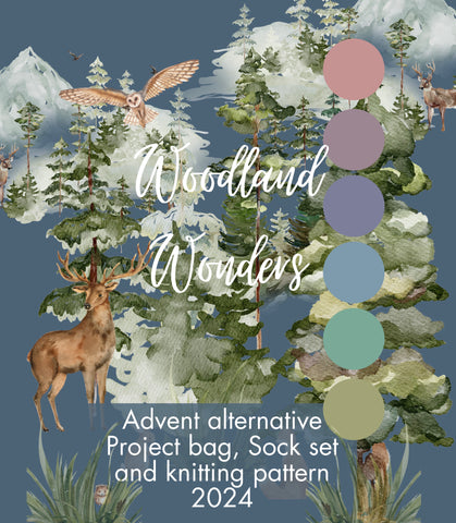 Woodland Wonders Sock Set, pattern and Project bag - PRE-ORDER