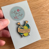 Handmade with Love enamel pin badge