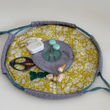 Flat lay Circle Notions Pouch Making Kit