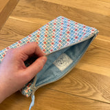 Large notions pouch handmade with Liberty fabric - Wallpaper floral