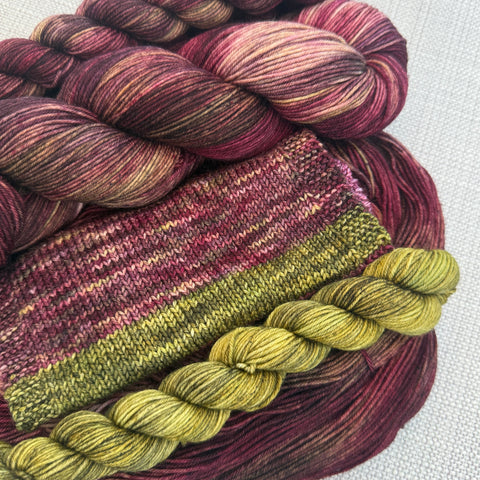 PRE-ORDER Colours of the Month - WICKED GAME - SOCK or SHAWL SET - NOVEMBER 2025