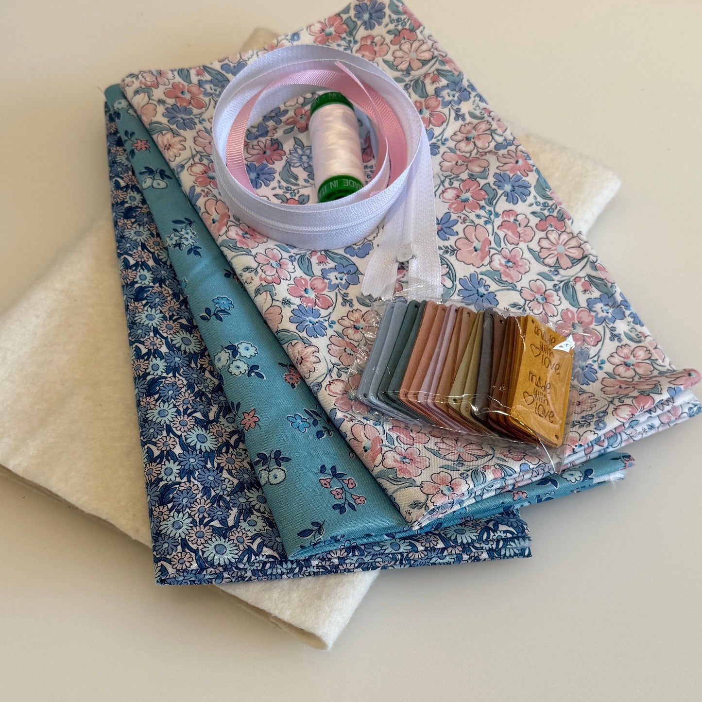 Flat bottom box bag making kit - choose your fabric