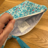 Large notions pouch handmade with Liberty fabric - Strawberry