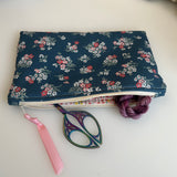 Large notions pouch handmade with Liberty fabric - Joanne's Bouquet