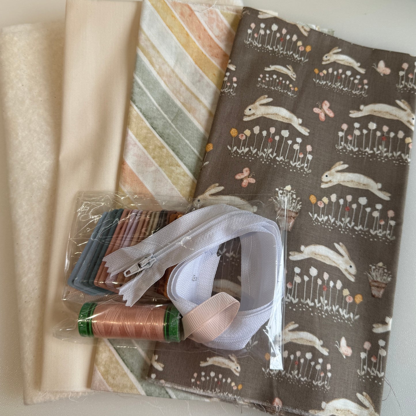 Flat bottom box bag making kit - choose your fabric