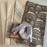 Flat bottom box bag making kit - choose your fabric
