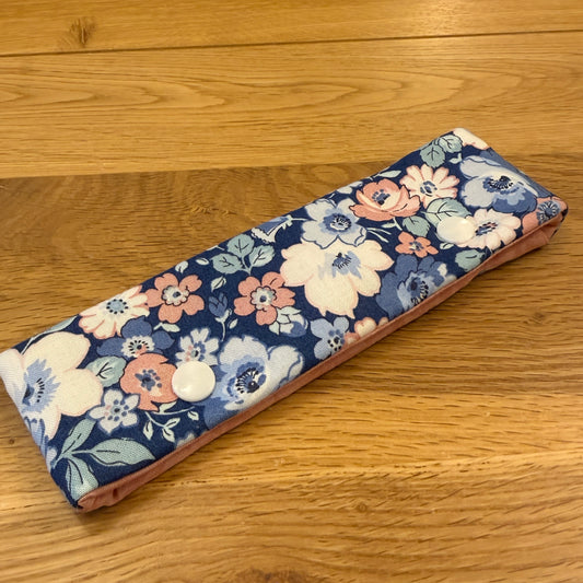 DPN case / cosy handmade with Liberty fabric - Blue Floral