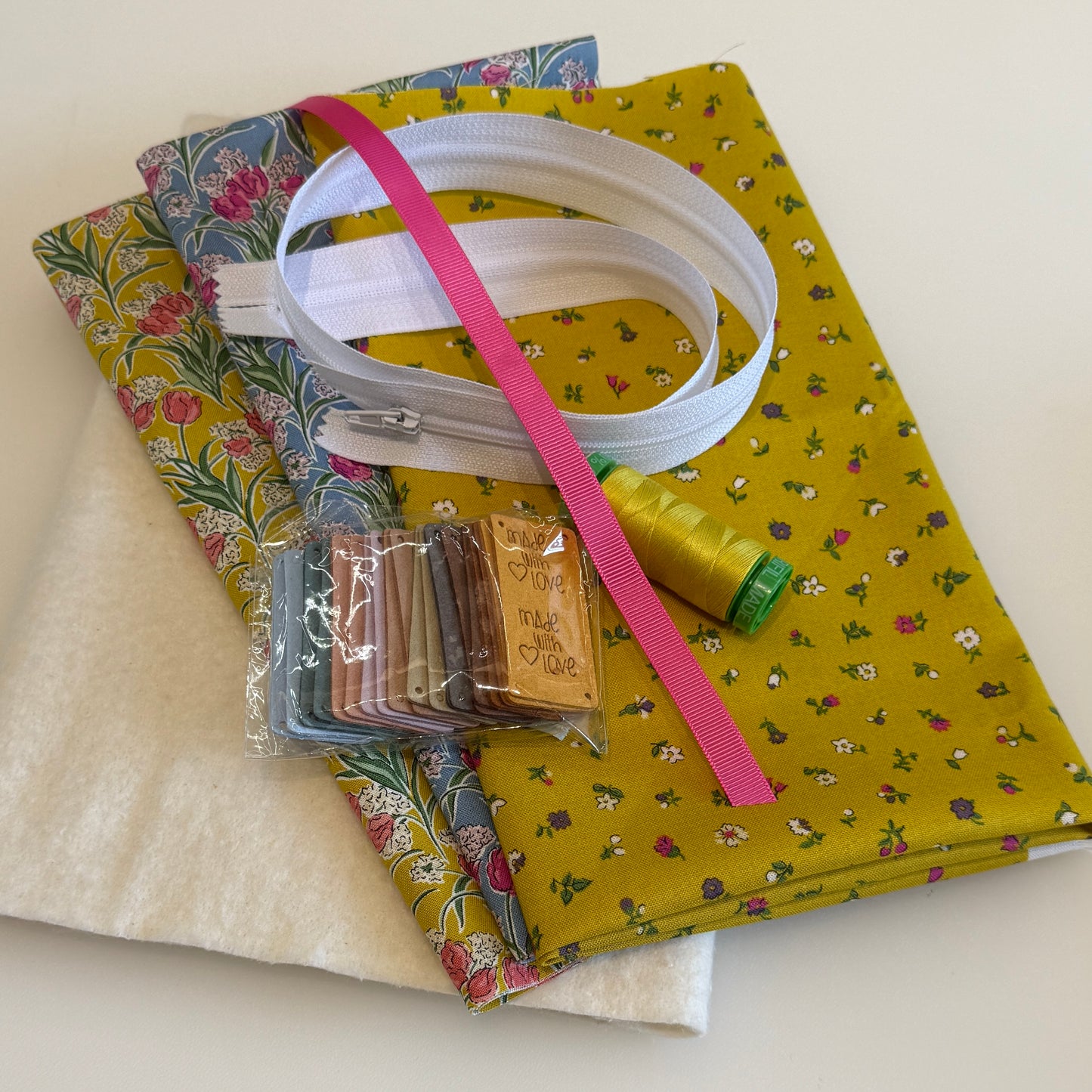 Flat bottom box bag making kit - choose your fabric