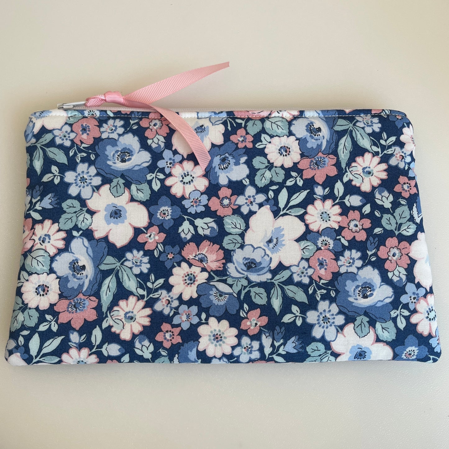 Large notions pouch handmade with Liberty fabric - Hedgerow Bloom