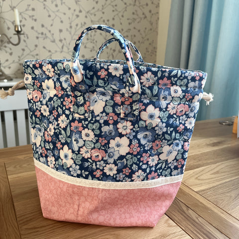 Handmade project bag made with Liberty fabrics - Hedgerow Bloom (READY TO SHIP)