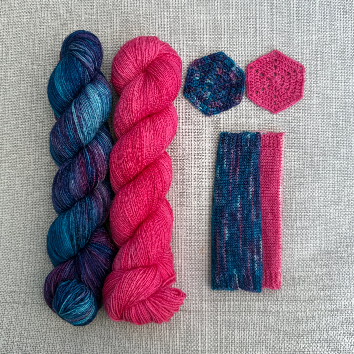 3 MONTH BUNDLE - PRE-ORDER Colours of the Month - BARBIE GIRL - SOCK or SHAWL SET - JUL / AUG / SEPT 2026