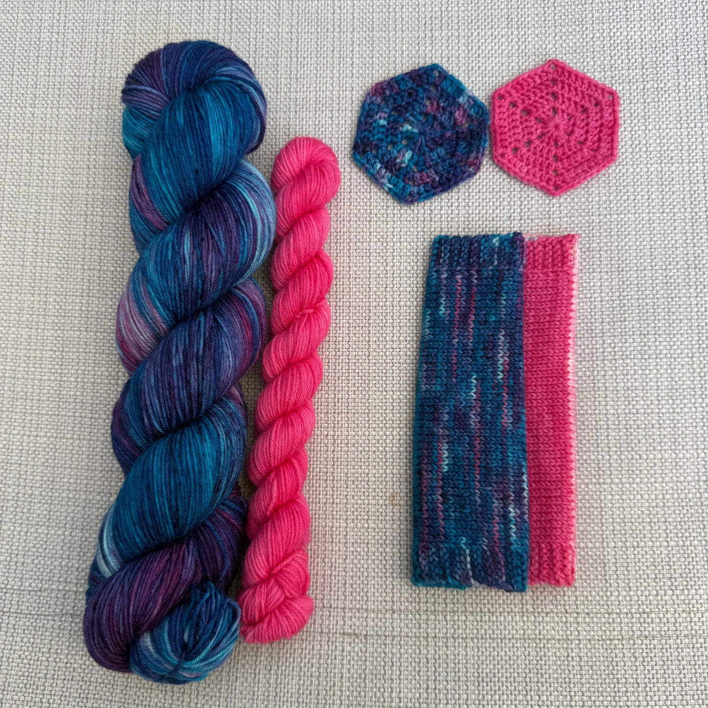 3 MONTH BUNDLE - PRE-ORDER Colours of the Month - BARBIE GIRL - SOCK or SHAWL SET - JUL / AUG / SEPT 2026
