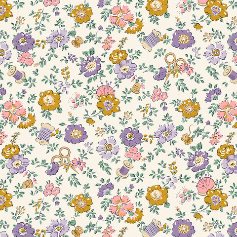 Haberdashery Floral Tudor Celebration collection Liberty Quilting Cotton Fabric
