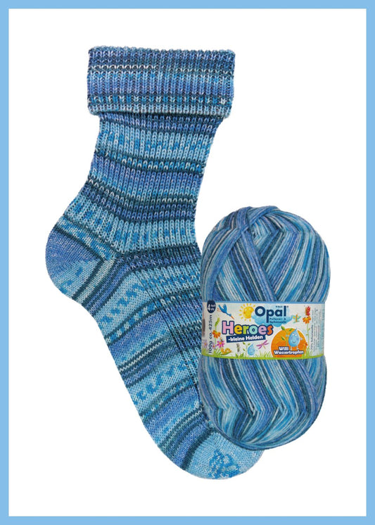 Opal Heroes 11540 Willi Wassertropfen (Water Droplet) - 100g 4 ply