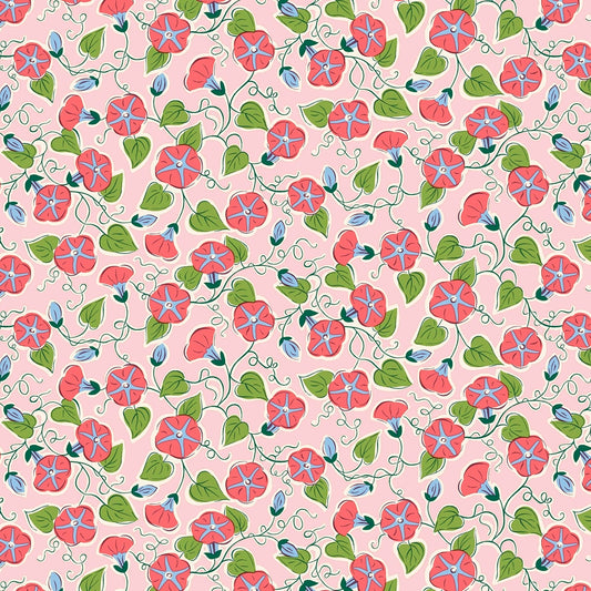 Paradise Vine in Pink, Postcard from Paradise collection Liberty Quilting Cotton Fabric