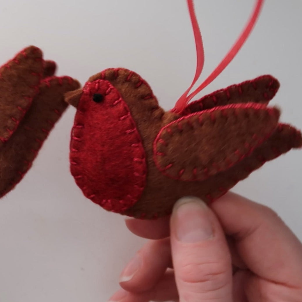 Felt Robin ornament Template (PDF)