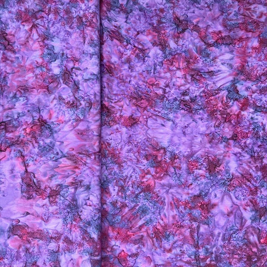 Purple / Pink Batik Print Fabric