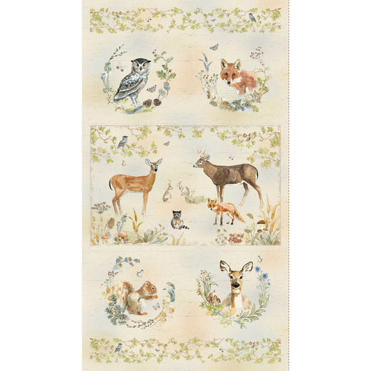 Wildwood panel Clothworks Quilting Cotton Fabric
