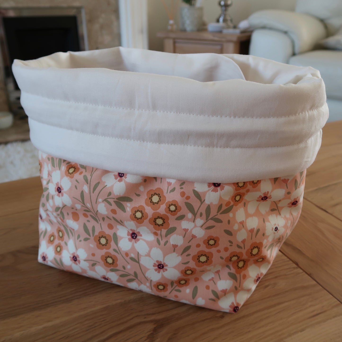 Bag Making Kit - Coral Floral print fabric