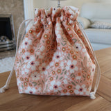 Bag Making Kit - Coral Floral print fabric