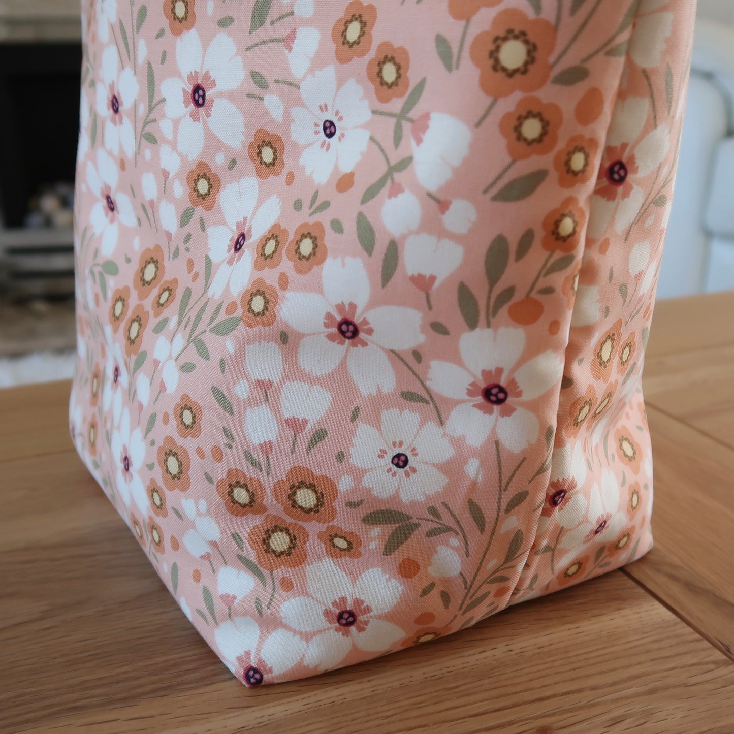 Bag Making Kit - Coral Floral print fabric
