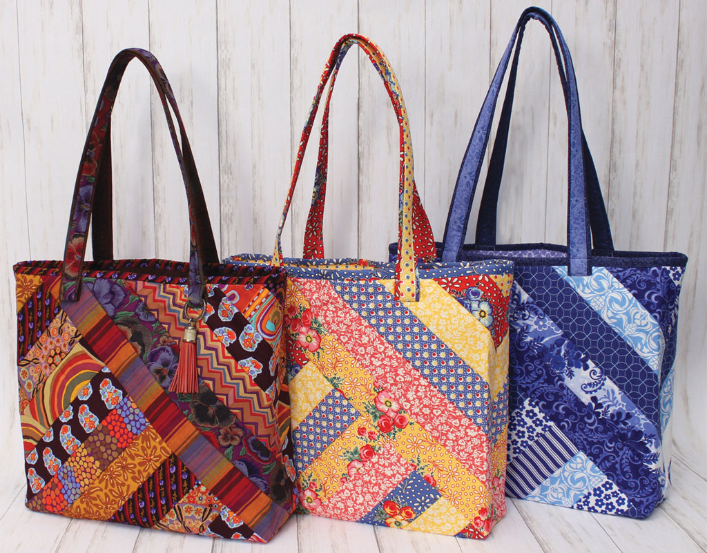Easy Sew Quilt as you go tote bag - Alexandra with pre-printed wadding/batting