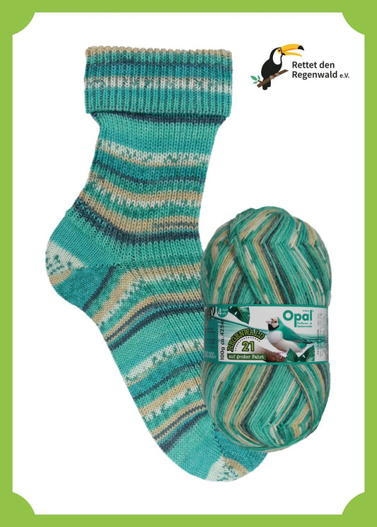 Opal Winter Ahoy Sailors 11600 Rainforest - 100g 4 ply